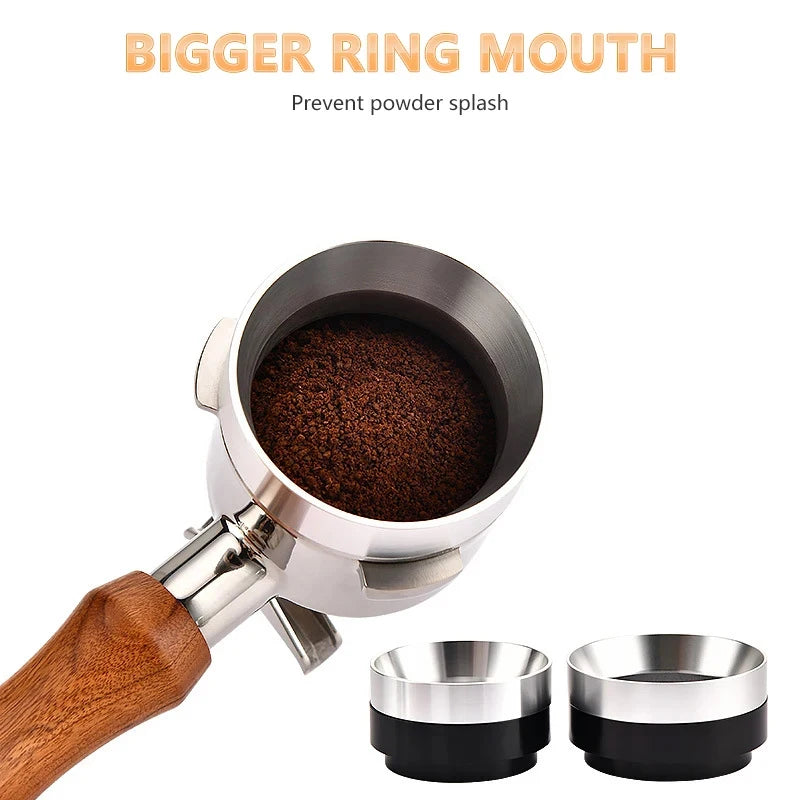 Magnetic Aluminum Dosing Ring for Espresso Portafilter — Fits 51mm, 54mm, 58mm