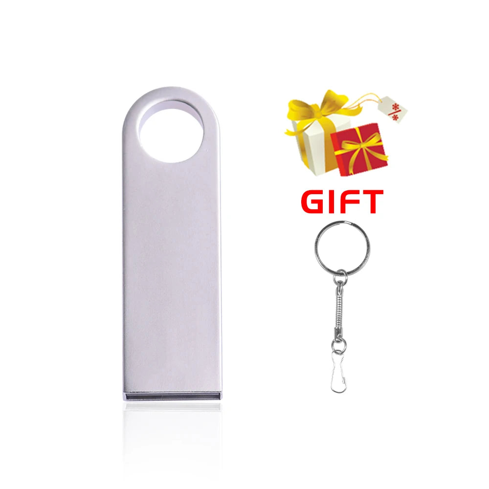 Metal USB 2.0 Flash Drive Pen Drive 4/8/16/32/64/128GB – Portable USB Stick, Waterproof & Antimagnetic