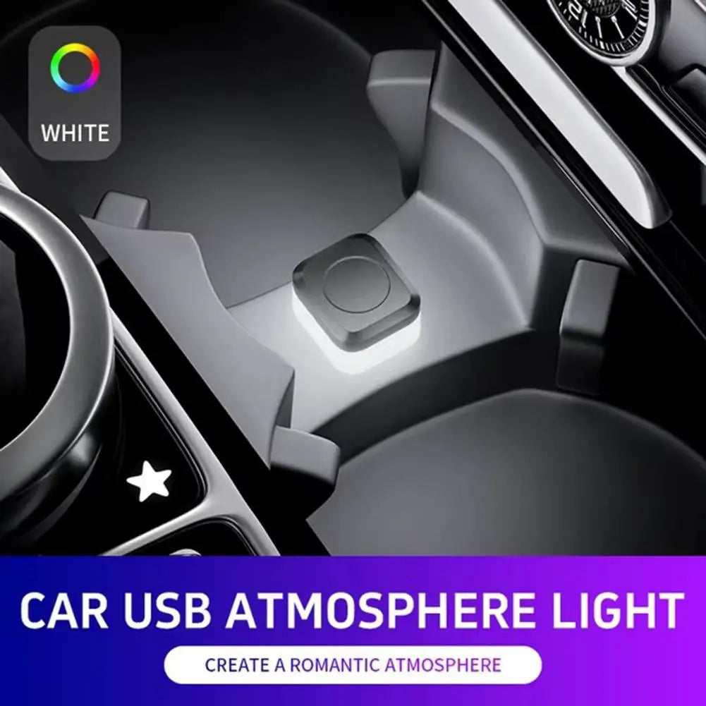 USB Car LED Ambient Light - Multicolor Adjustable Interior Atmosphere Lamp