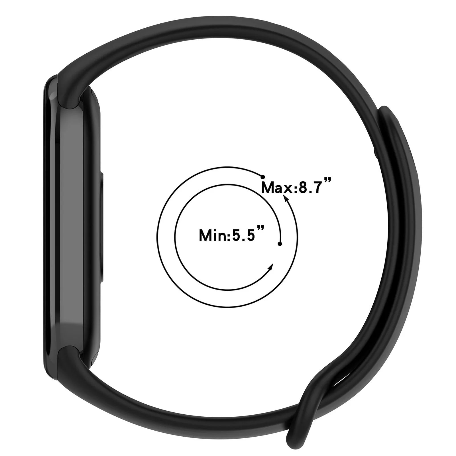 Silicone Sport Strap NFC Rubber Bracelet Replacement for Smart Fitness Bands Unisex