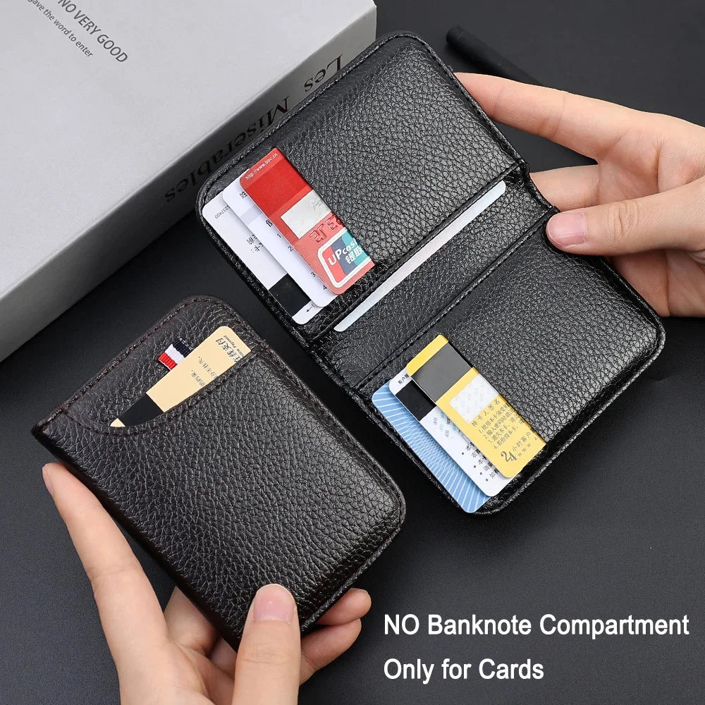 Slim PU Leather Card Holder Wallet – Mini Credit Card Wallet with 9 Card Slots (8 x 11 cm / 3.15 x 4.33 in)