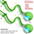 Interactive Rechargeable Cat Ball Toy with Faux Fur Tail — Automatic Rolling Smart Pet Ball (USB-C) for Cats & Small Dogs