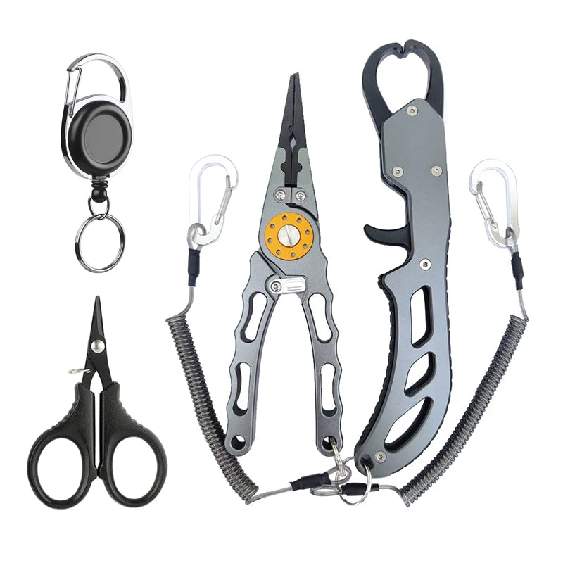 Fishing Line Scissors Keychain - Serrated Stainless Steel Blade, Titanium-Coated Corrosion-Resistant, Blunt Tip (9.5 x 6.27 cm / 3.74 x 2.47 in)