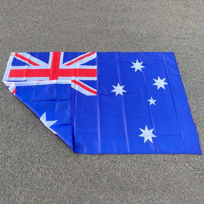 Australia Flag 90 x 150 cm (35.4 x 59.1 in / 3 x 5 ft) Polyester Printed Hanging Banner - National Flag Decoration