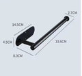 Self-Adhesive 304 Stainless Steel Towel Rack - Single Rod, 23cm / 37cm (9.1" / 14.6") Brushed Finish No-Drill Bathroom & Kitchen Towel Bar
