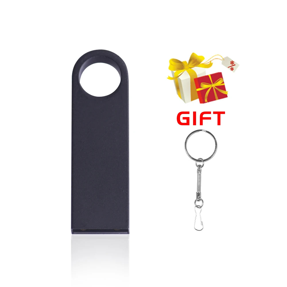 Metal USB 2.0 Flash Drive Pen Drive 4/8/16/32/64/128GB – Portable USB Stick, Waterproof & Antimagnetic