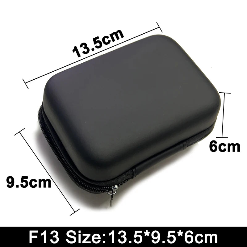 EVA Hard-Shell Earphone Case — Mini Portable Zipper Pouch & Cable Organizer for USB, Chargers, Memory Cards