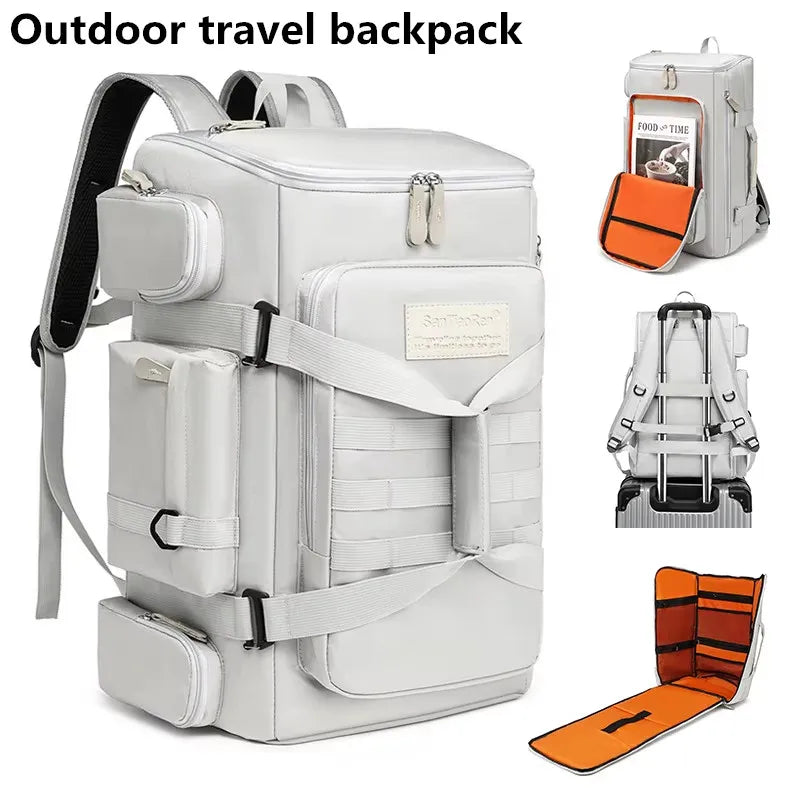 Large Capacity Sports Backpack with Wet/Dry Separation - Travel Gym Bag for Yoga, Fitness & Fishing (32 x 21 x 54 cm / 12.6 x 8.3 x 21.3 in)