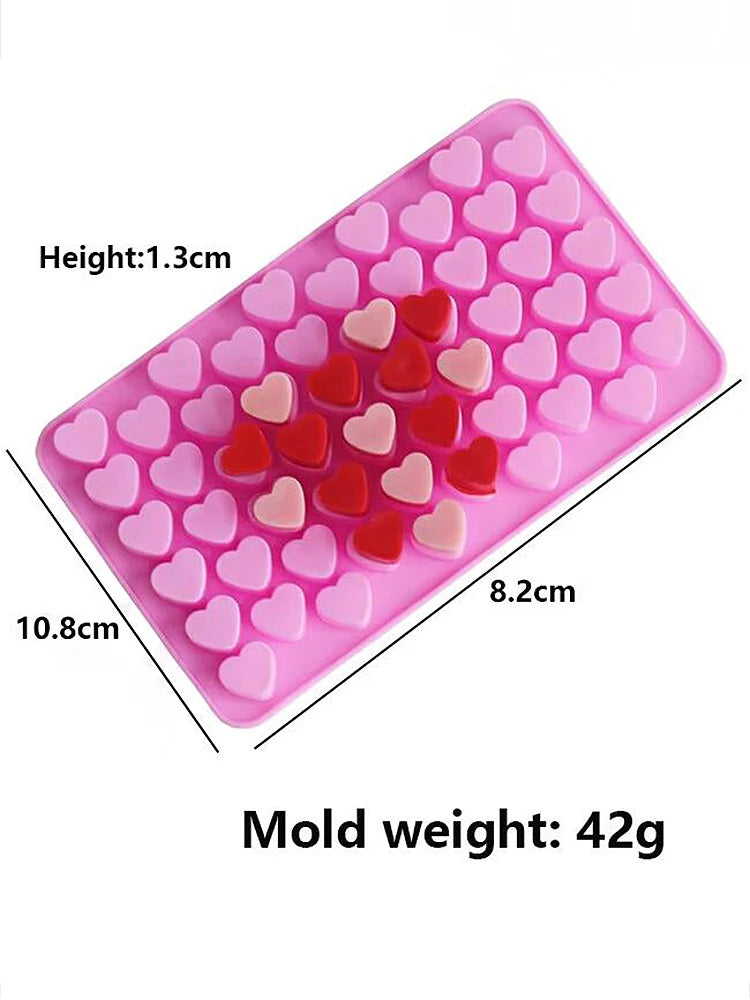 Grid Heart Silicone Mold S/M/L 3D Love Shape Candle and Soap Mold for DIY Valentine's Day Crafts