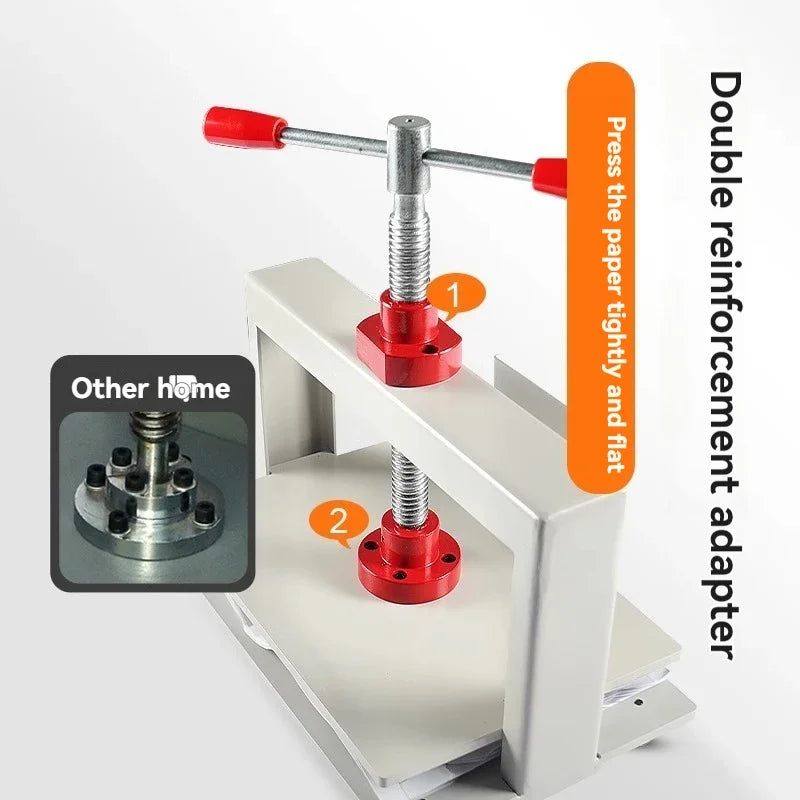 Manual A4 Flattening & Paper Pressing Machine for Book Block, Cardboard and Voucher Binding
