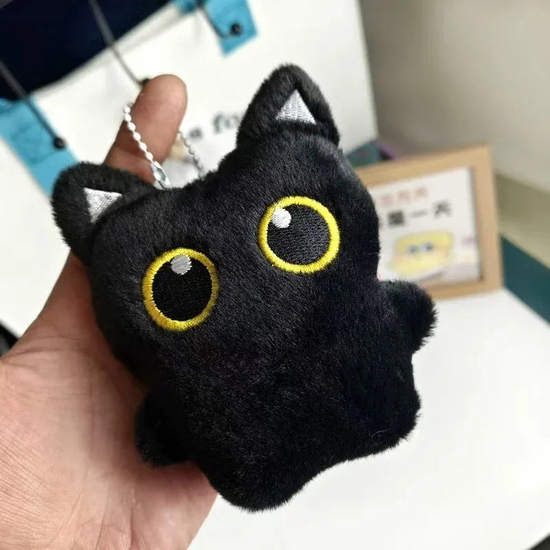 Black Cat Plush Toy Pendant Mini Cuddly Pillow Cushion - Cute Stuffed Animal Birthday Gift for Boys & Girls