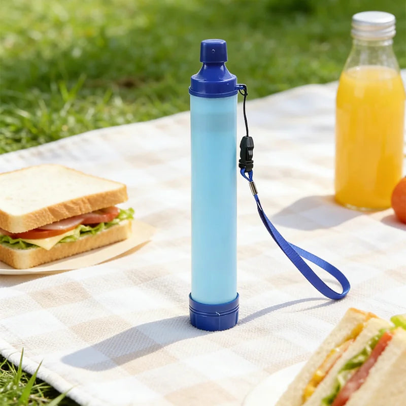 Personal Water Filter Straw - Portable 4-Stage Survival Purifier for Camping, Hiking and Emergency
