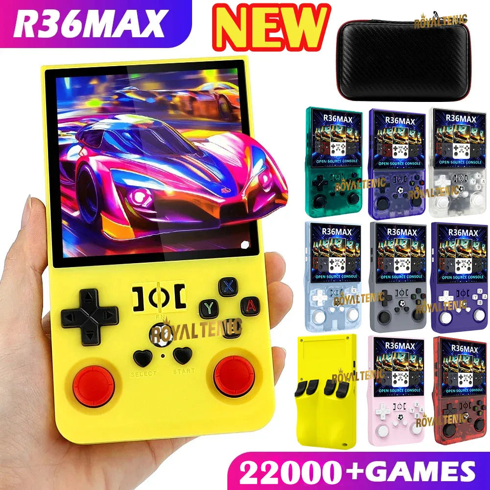 Handheld Retro Game Console 4.0-inch (10.2 cm) IPS 720x720, 64GB/128GB, 22,000 Preloaded Games, Linux, USB-C Charging