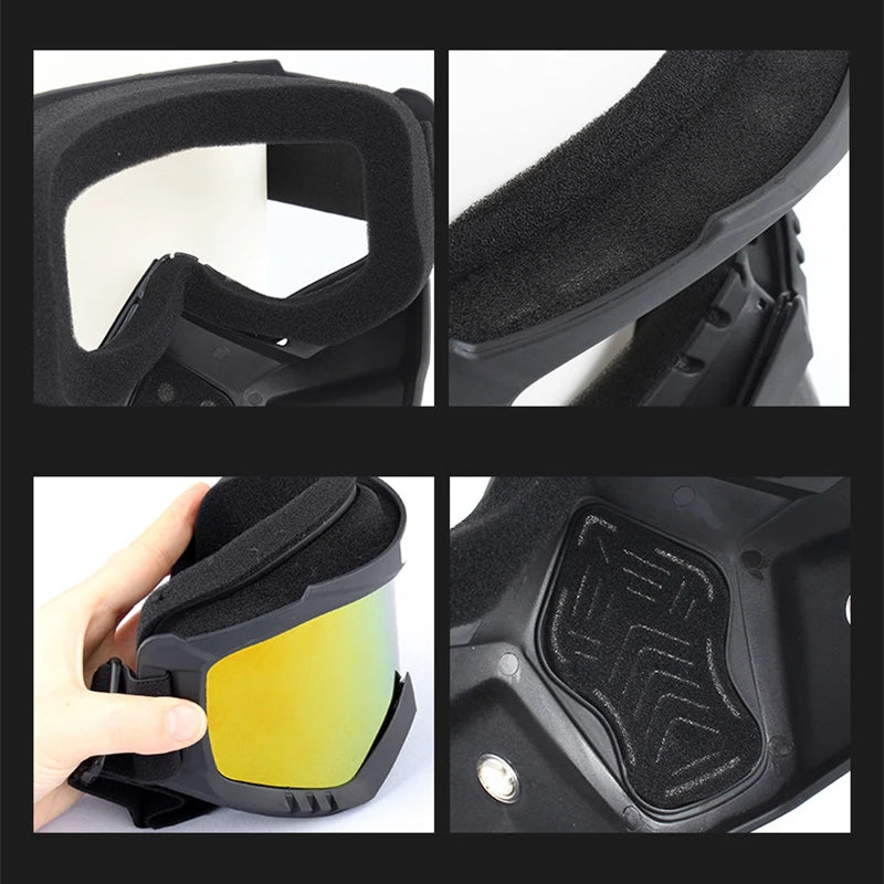 Windproof Outdoor Sports Goggles – HD Motorcycle & Snowboard Eyewear with UV Protection