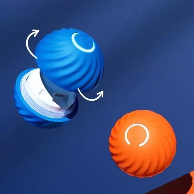 USB Rechargeable Jumping and Rotating Dog Ball - Interactive Chew Toy for Puppies