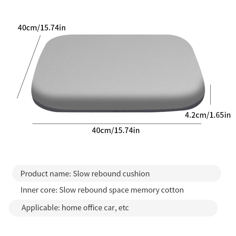 Ergonomic Memory Foam Seat Cushion for Office & Student Use - Hemorrhoid Relief and Lumbar Support