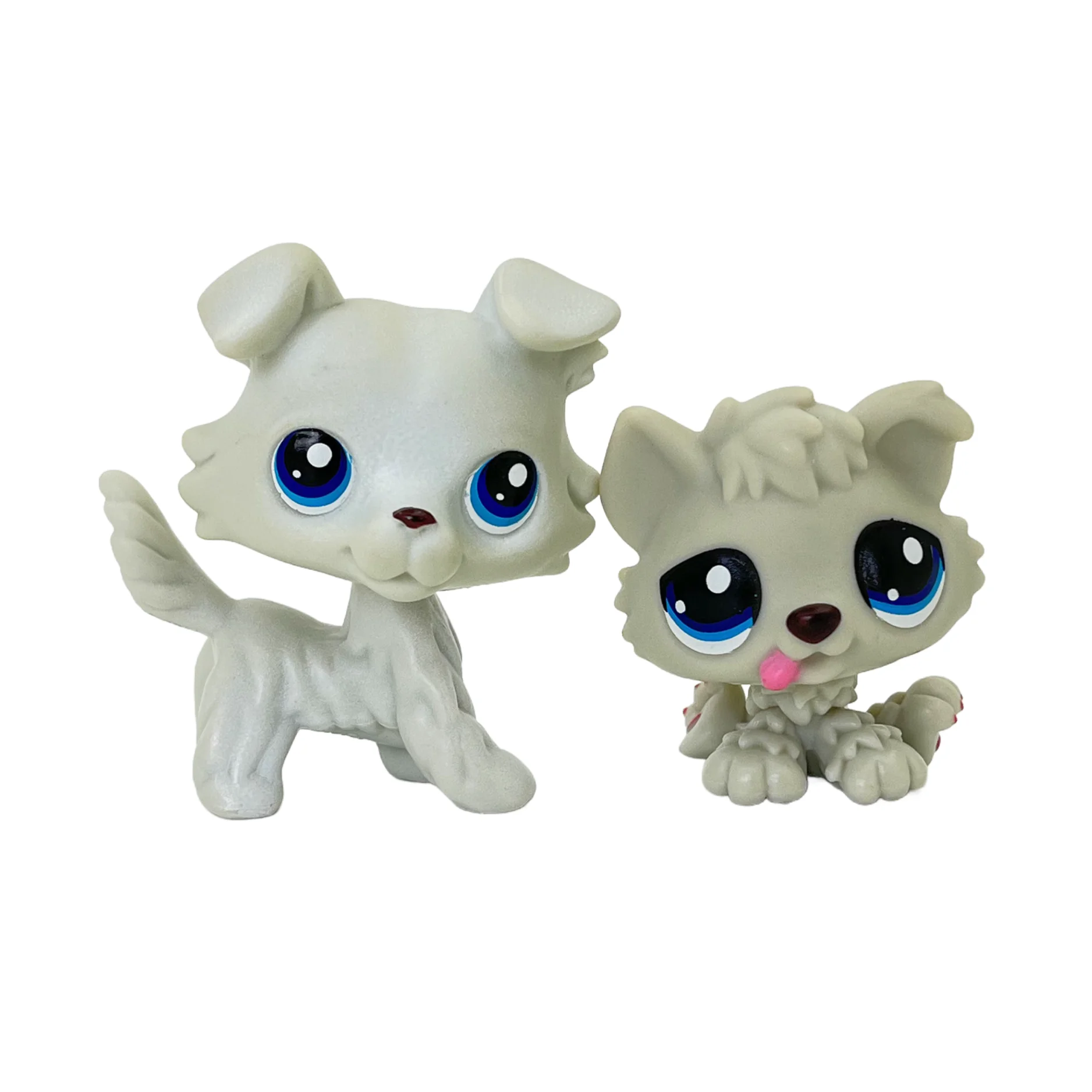 2-Pack Mini Pet Figurines — Cute Dog & Cat PVC Bobble Head Collectibles, 1.5–2 in (4.8–5.5 cm)