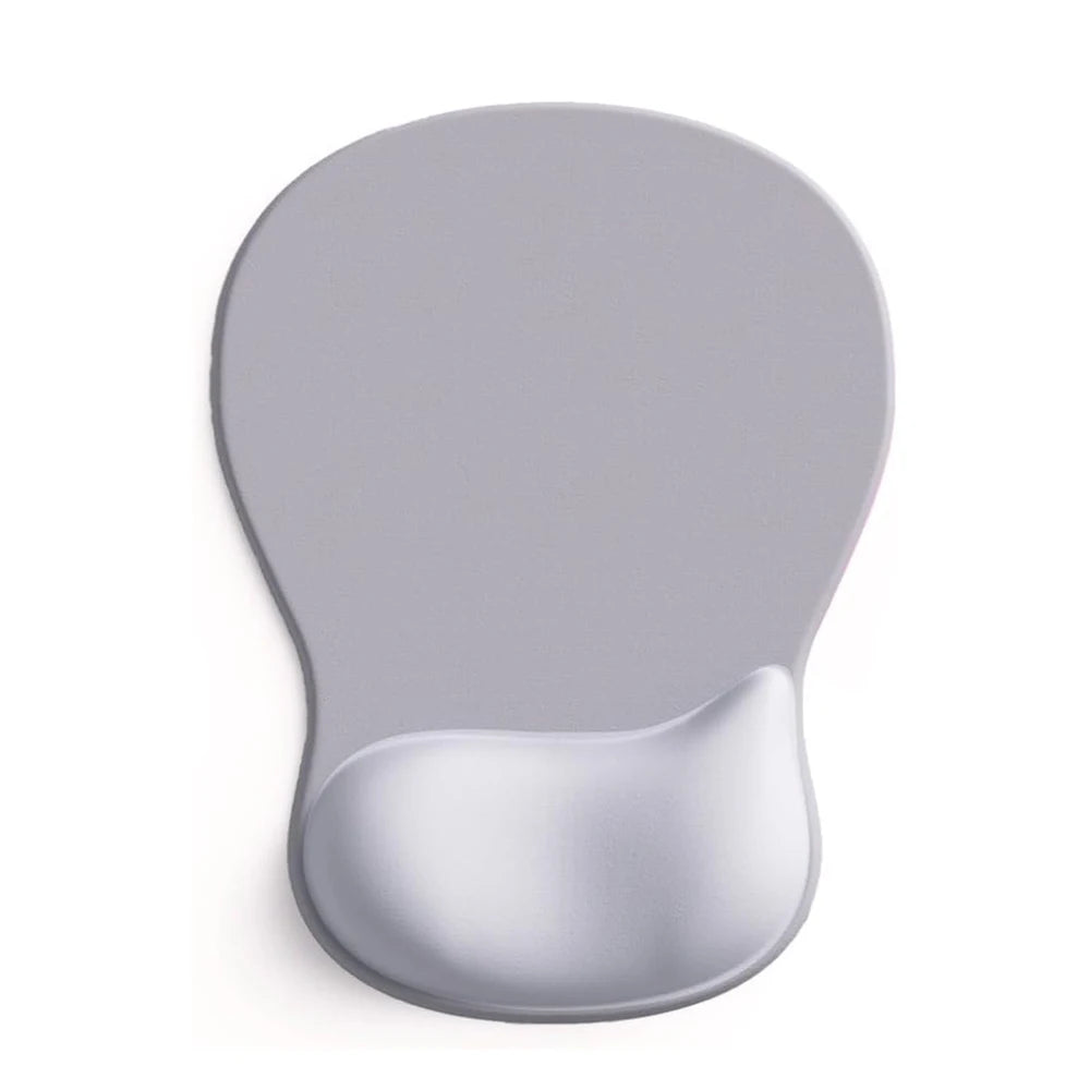 Ergonomic Gel Wrist Mouse Pad — Pain Relief, Smooth Fabric Surface & Non-Slip PU Base