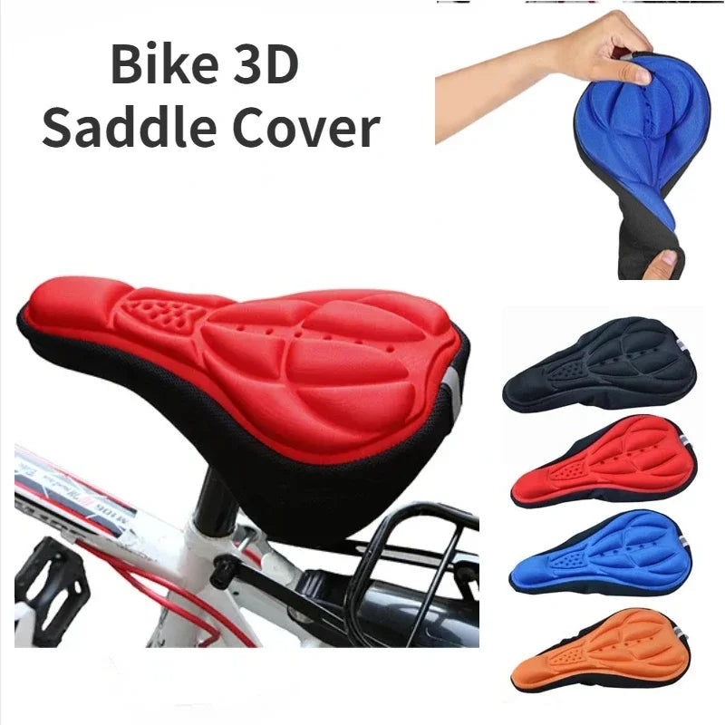 3D MTB Bike Saddle Cover 28 x 16 x 2 cm (11 x 6.3 x 0.8 in) — Breathable Foam & Gel Seat Cushion for Mountain & Road Bikes