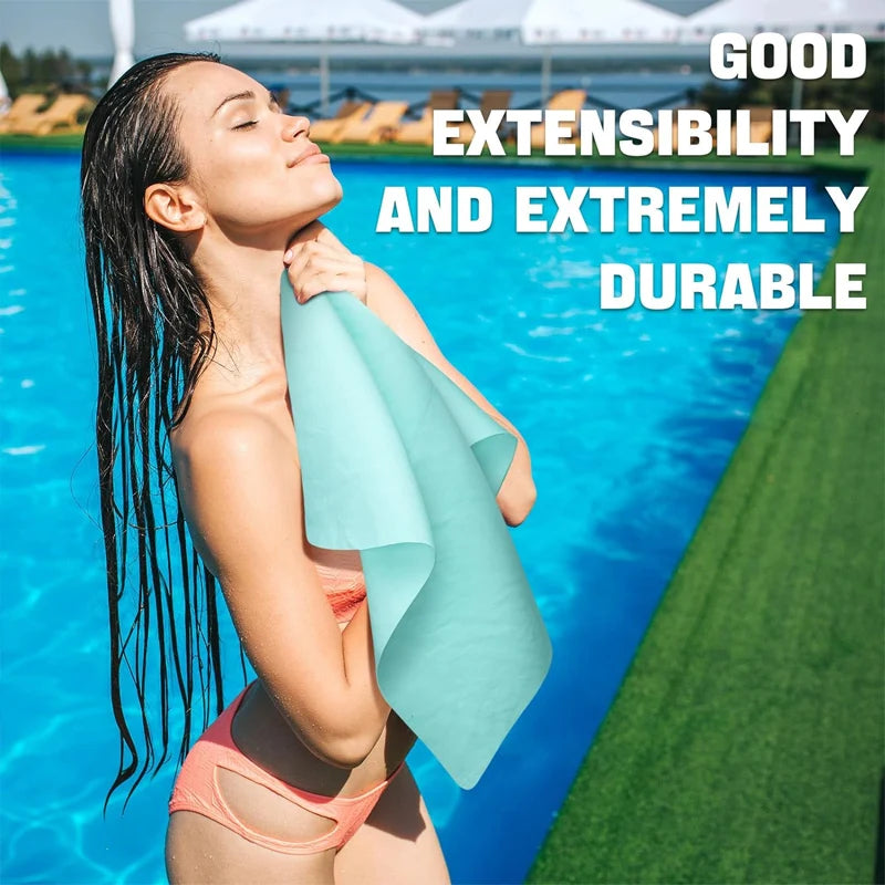 Quick-Dry Microfiber Sports Towel — 40x80 / 80x160 cm (15.7x31.5 / 31.5x63 in) for Gym, Swim, Beach & Camping (Blue, Gray, Green, Orange)