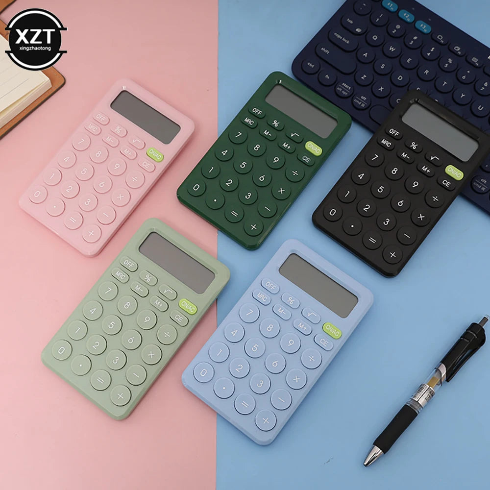 8-Digit Mini Desk Calculator with Large Buttons — Portable Battery-Powered Calculator for Students & Small Business