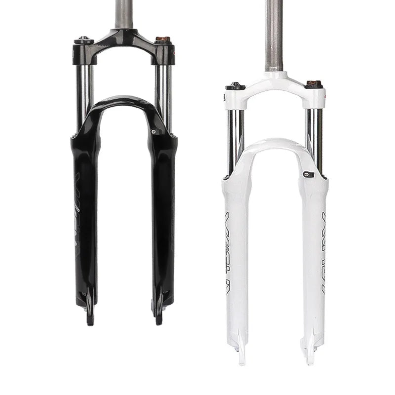 Mountain Bike Suspension Fork 26/27.5/29 Inch 100mm Travel Spring-Oil Front Fork Compatible with Disc Brakes