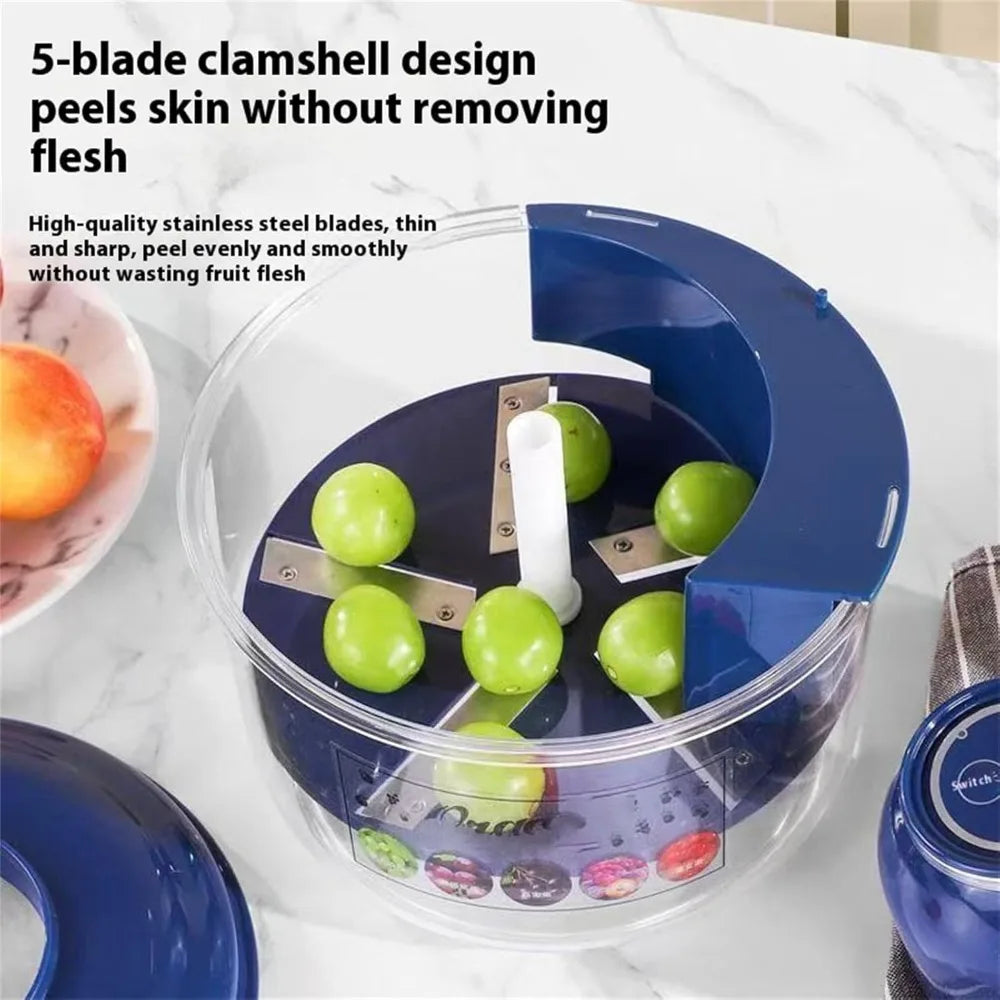 Rechargeable Electric Fruit & Vegetable Peeler for Grapes, Cherry Tomatoes & Garlic - USB Cordless