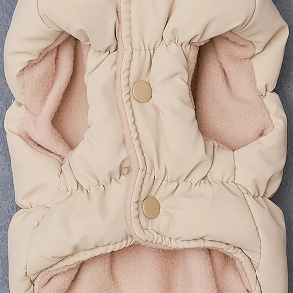 Padded Winter Pet Coat - Warm Windproof Jacket Vest for Small & Medium Dogs and Cats (S/M/L/XL)