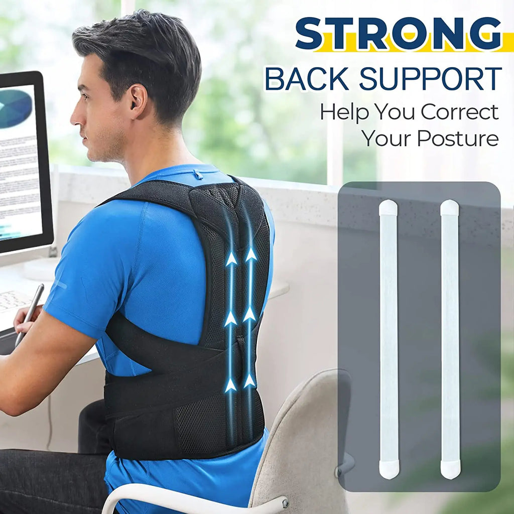 Adjustable Upper Back Posture Corrector – Clavicle & Shoulder Support Brace for Men & Women