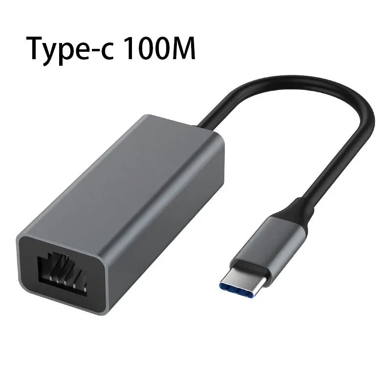 USB-C to Ethernet Adapter RJ45 Gigabit 10/100/1000Mbps - USB Type-C Network Adapter for MacBook & Windows PCs