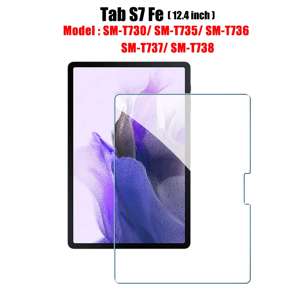 Tempered Glass Screen Protector for Galaxy Tab S6 Lite, A9/A9 Plus, A8, S7 FE, S8/S9/S9 Plus/S9 FE, S10/S11 — 1 Pack
