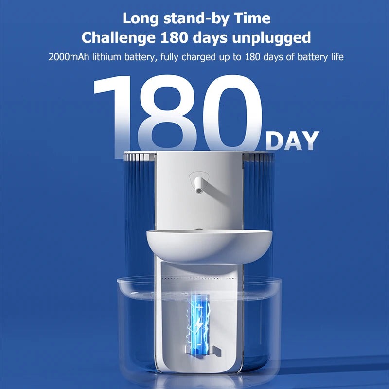Rechargeable Smart Pet Water Dispenser – Wireless Cat Fountain & Automatic Dog Water Feeder