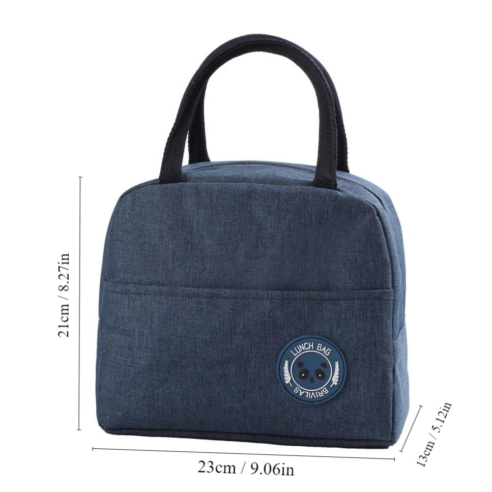 Insulated Bento Lunch Bag with Aluminum Foil Lining - Thermal Meal Bag for Students & Office