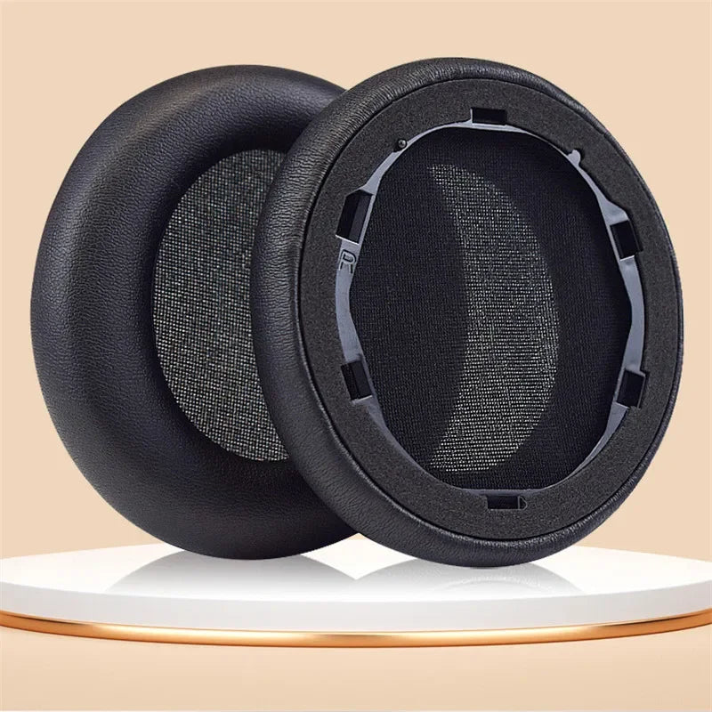 1 Pair Soft Foam Leather Ear Pads Replacement Cushions for Over-Ear Wireless Headphones