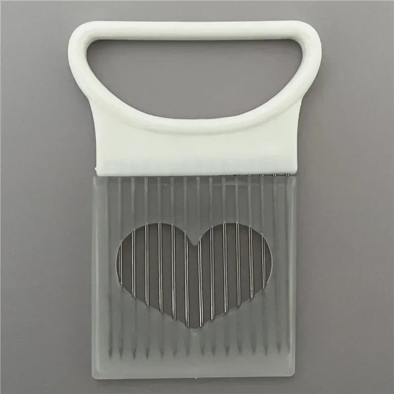 Colorful Onion Slicer with Stainless Steel Holder – Easy Vegetable & Potato Chopper