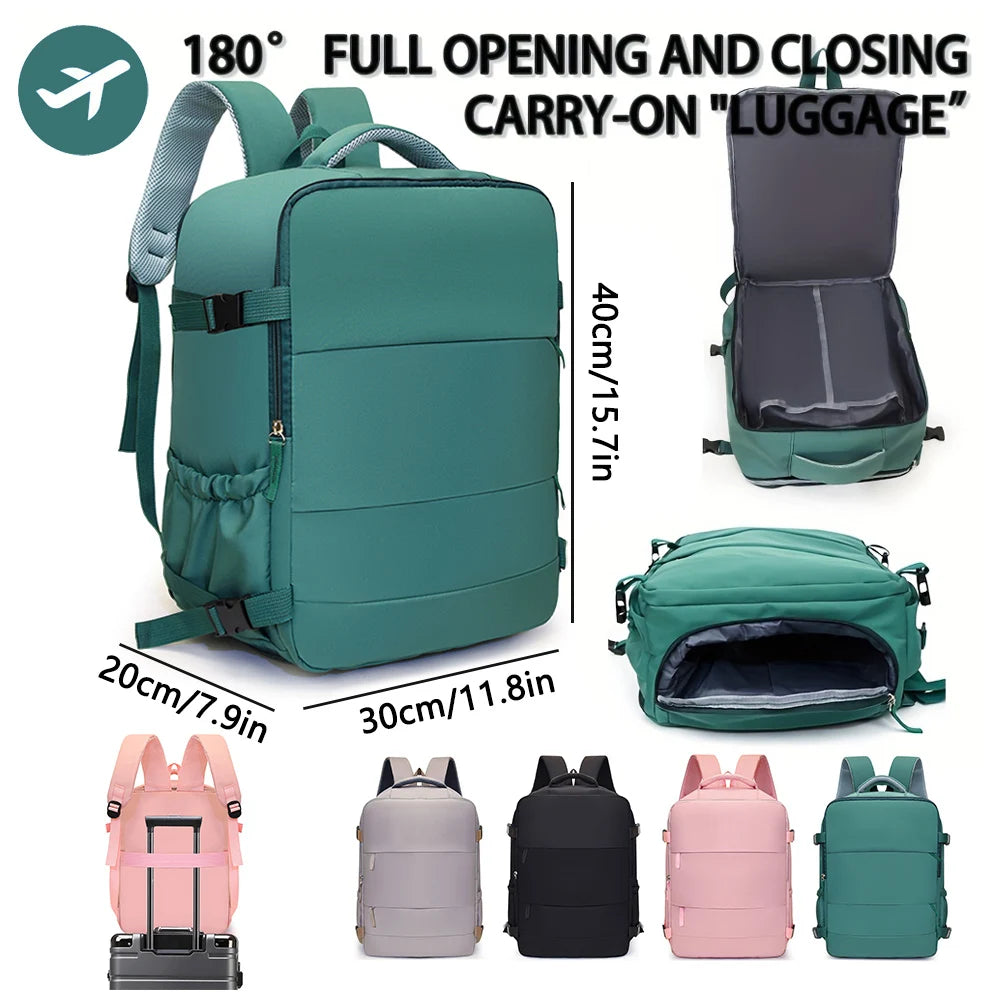 40 x 30 x 20 cm (15.7 x 11.8 x 7.9 in) Boarding Travel Backpack – Cabin-Approved Lightweight Oxford Laptop Daypack