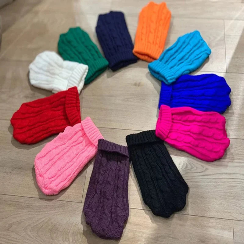 Knitted Winter Dog Sweater for Small & Medium Dogs, Chihuahua & Yorkie Puppy Pullover