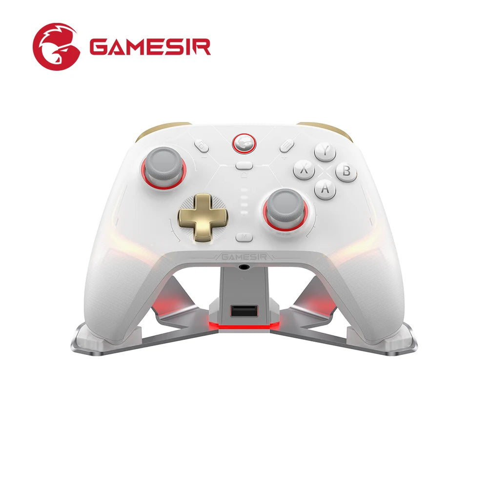 Wireless Game Controller with Hall-Effect Triggers for Nintendo Switch, PC, Steam, iOS & Android - Optional Charging Dock