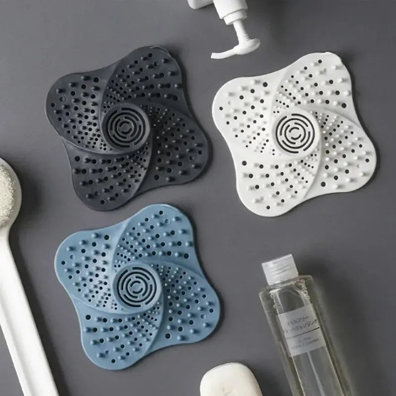 1-Pack Anti-Clog Hair Catcher Drain Cover for Shower Floor & Sink – TPR Strainer Filter
