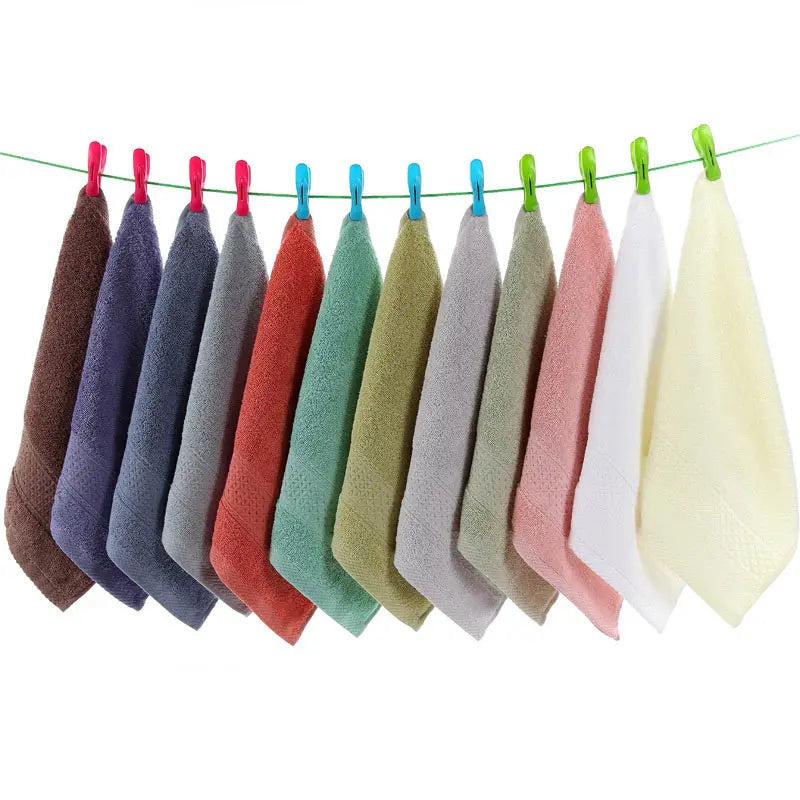 100% Cotton Face Towel 34 x 34 cm (13.4 x 13.4 in) Soft Square Washcloth for Kids & Adults Absorbent Facial Hand Towel
