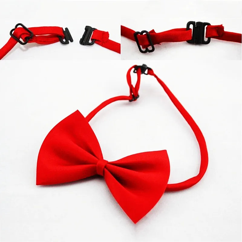 Adjustable Bow Tie Collar for Dogs & Cats - Pet Bowknot Necklace for Puppies