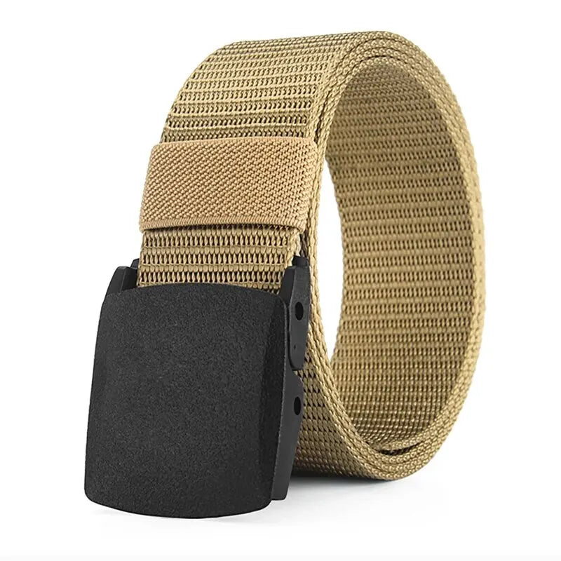 Metal-Free Canvas Tactical Belt 1.5 in (3.7 cm) Adjustable Unisex Belt for Jeans, Dress & Casual Wear