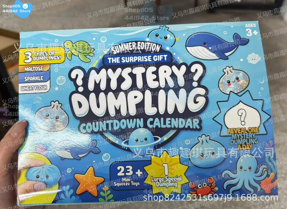 24-Day Ocean and Space Dumpling Squishy Advent Calendar – 24 Mystery Blind Box Toys for Kids