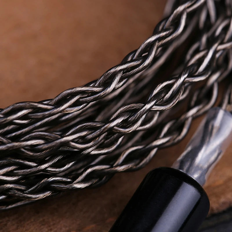 8-Core 1-to-2 Headphone Cable Silver-Plated Copper — 3.5 / 2.5 / 4.4mm Balanced to Dual 3.5mm, 2m / 3m