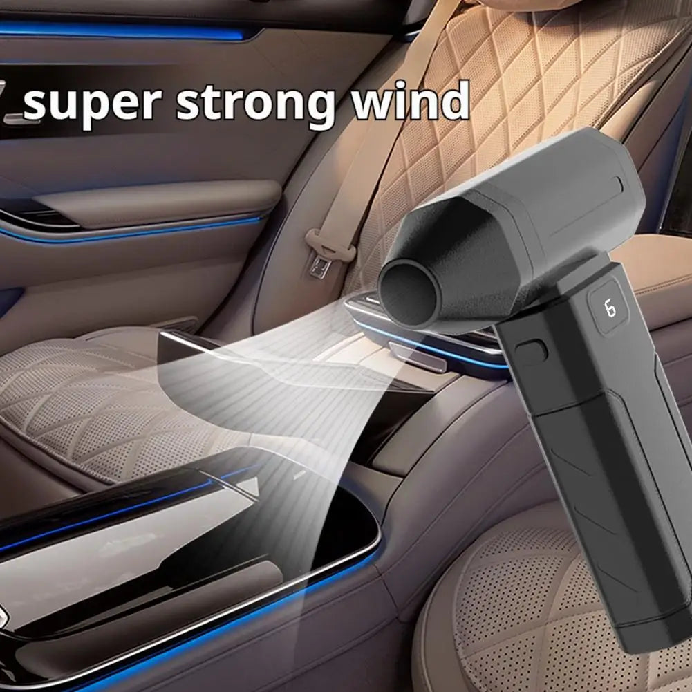 Handheld Brushless Turbo Air Blower 150,000 RPM Portable Rechargeable Dust Cleaner, 6000mAh