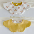 Baby Cotton U-Shaped Waterproof Bibs 28 x 30 cm (11 x 12 in) Cartoon Drool Saliva Scarf Burp Cloths, Unisex Feeding