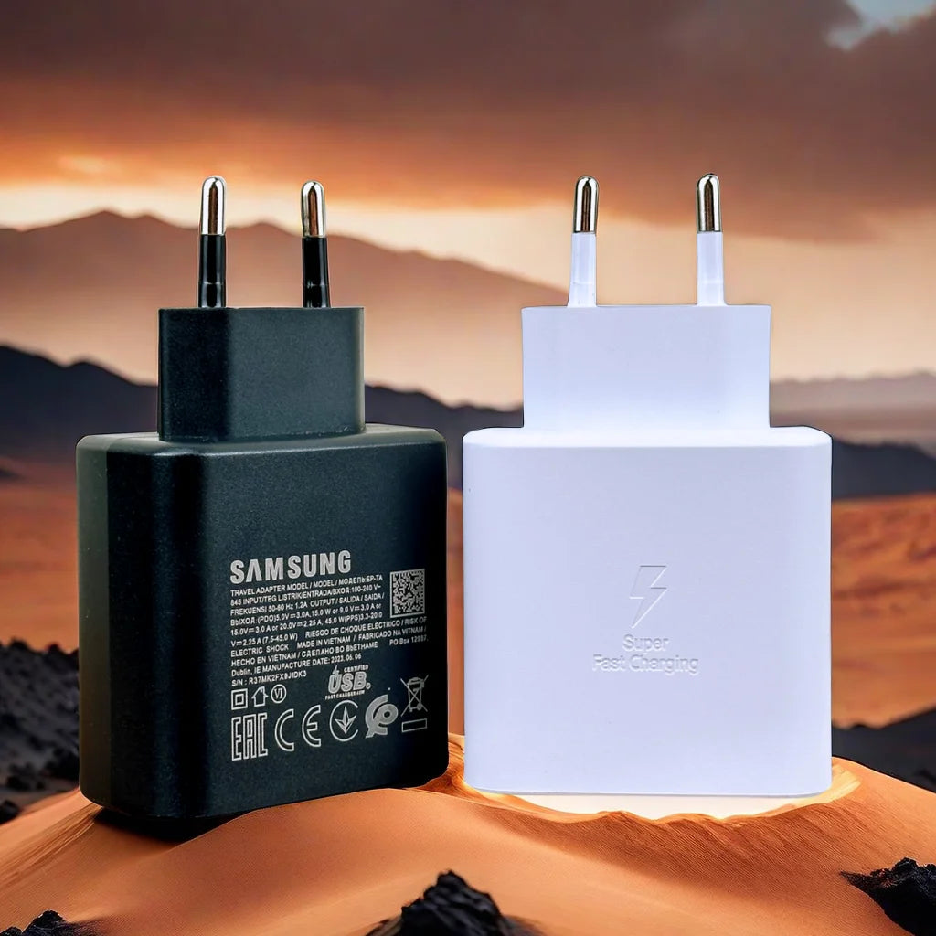 45W Super Fast USB-C GaN Charger – EU Certified Fast Charge Adapter for Flagship & Foldable Smartphones (USB PD, Quick Charge)