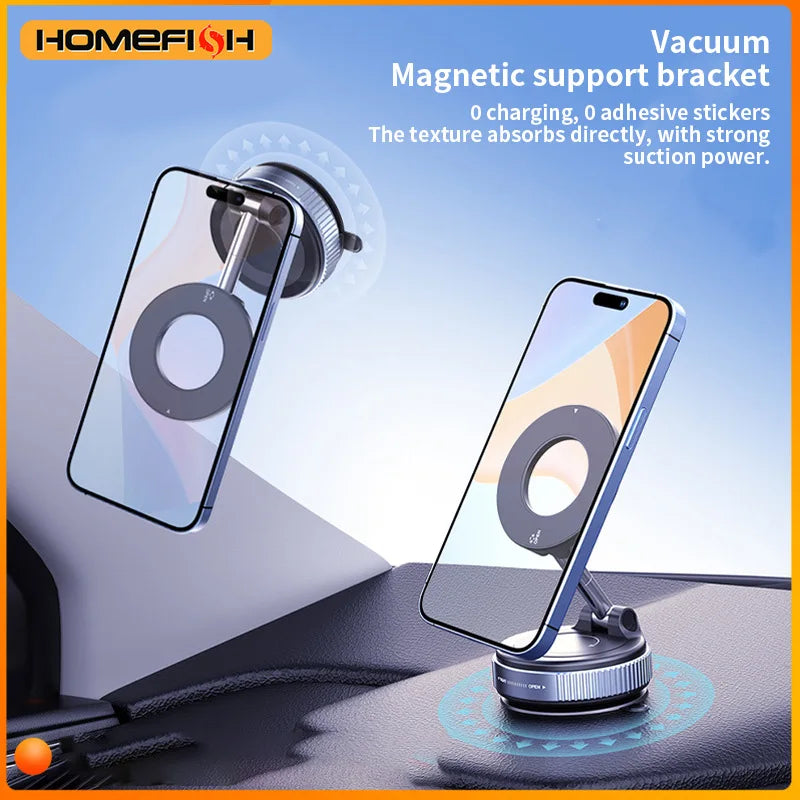 Magnetic Phone Holder – 3-Axis Rotating Mount with Strong Suction for Car, Desk & Wall