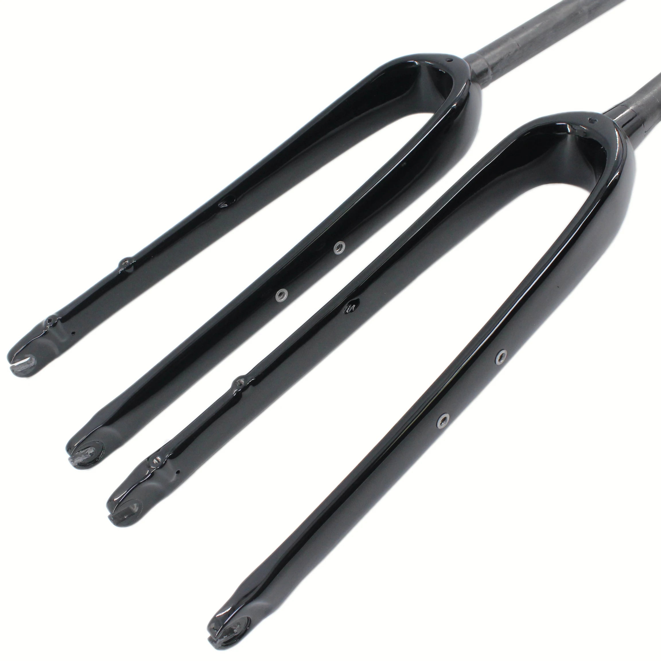 700C Full Carbon Gravel & Cyclocross Road Bike Fork — Flat Mount Disc Brake, Rack/Fender Mount, Tapered or Straight Steerer