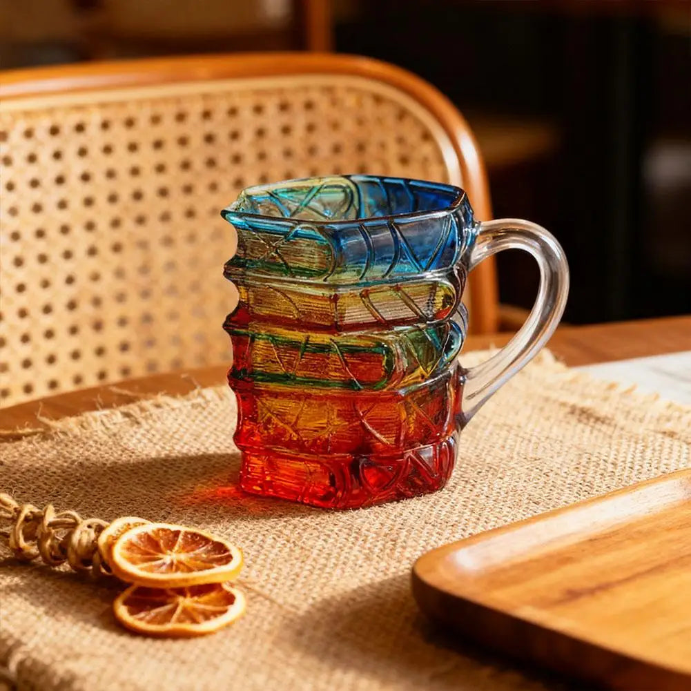 350ml (12 fl oz) Book-Shaped Glass Coffee & Tea Mug – Creative Drinkware & Desk Decor for Book Lovers